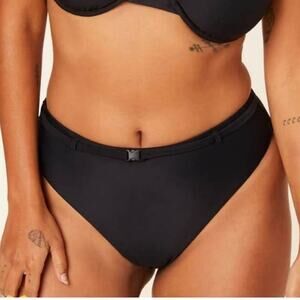 Andie Swim The Riviera High Waisted Bottom in Black Size Large NWT